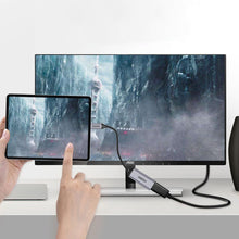 Заредете изображение във визуализатора на галерията – Choetech One-way Cable Adapter from USB Type C (Male) to DisplayPort (Female) 4K 60Hz 20cm gris (HUB-H11) - TopMag
