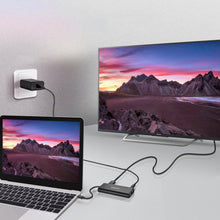 Заредете изображение във визуализатора на галерията – Choetech docking station adapter hub USB Typ C 6in1 100W PD black (HUB-M05) - TopMag
