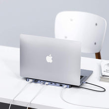 Заредете изображение във визуализатора на галерията – Choetech docking station multifunctional adapter HUB USB Typ C 11in1 100W PD gray (HUB-M20) - TopMag
