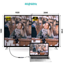 Заредете изображение във визуализатора на галерията – Choetech unidirectional cable adapter HUB USB Type C (male) to HDMI (female) 4K 60Hz gray (HUB-H10) - TopMag
