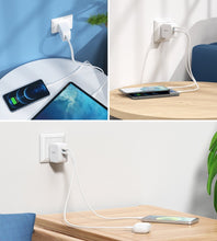 Заредете изображение във визуализатора на галерията – Choetech Fast Wall Charger 2x USB Type C Power Delivery 40W 3A white (PD6009-EU) - TopMag
