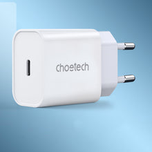 Заредете изображение във визуализатора на галерията – Choetech fast wall charger USB Type C 25W EU white (PD6003-EU) - TopMag
