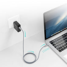 Заредете изображение във визуализатора на галерията – Choetech USB Type C - USB Type C cable 5A 100 W Power Delivery 480 Mbps 1,8 m gray (XCC-1002-GY) - TopMag
