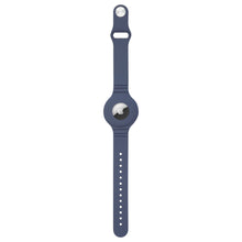 Заредете изображение във визуализатора на галерията – Silicone flexible case wristband wrist pendant case for Apple AirTag locator blue - TopMag

