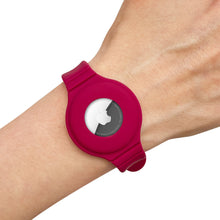 Заредете изображение във визуализатора на галерията – Silicone flexible case wristband wrist pendant case for Apple AirTag locator gray - TopMag
