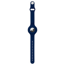 Заредете изображение във визуализатора на галерията – Silicone elastic case wristband wrist pendant case for Apple AirTag locator navy blue - TopMag
