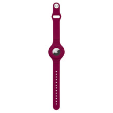 Заредете изображение във визуализатора на галерията – Silicone flexible case wristband wrist pendant case for Apple AirTag locator purple - TopMag
