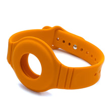 Заредете изображение във визуализатора на галерията – Silicone flexible case wristband wrist pendant case for Apple AirTag locator purple - TopMag
