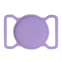 Заредете изображение във визуализатора на галерията – Silicone flexible cover pet dog cat collar loop case for Apple AirTag purple - TopMag
