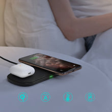 Заредете изображение във визуализатора на галерията – Choetech 2in1 Qi Wireless Charger for Airpods 2 Phone / Earphone with 5 Charging Coils Black (T535-S (H)) - TopMag
