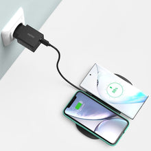 Заредете изображение във визуализатора на галерията – Choetech 2in1 Qi Wireless Charger for Airpods 2 Phone / Earphone with 5 Charging Coils Black (T535-S (H)) - TopMag
