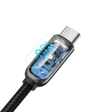 Заредете изображение във визуализатора на галерията – Baseus USB Type C cable - USB Type C 100W (20V / 5A) Power Delivery with display screen power meter 2m black (CATSK-C01) - TopMag
