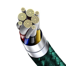 Заредете изображение във визуализатора на галерията – Baseus USB Type C - USB Type C cable 100W (20V / 5A) Power Delivery with display screen power meter 2m green (CATSK-C06) - TopMag
