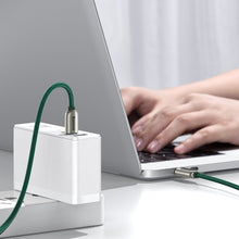 Заредете изображение във визуализатора на галерията – Baseus USB Type C - USB Type C cable 100W (20V / 5A) Power Delivery with display screen power meter 2m green (CATSK-C06) - TopMag
