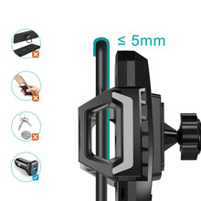 Заредете изображение във визуализатора на галерията – Choetech Qi wireless charger 10W car holder with adjustable arm for dashboard + USB cable - USB Type C 1m black (T521-S) - TopMag
