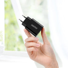 Заредете изображение във визуализатора на галерията – Choetech quick charger Quick Charge 3.0 18W 3A + USB cable - USB Type C 1m black (Q5003) - TopMag
