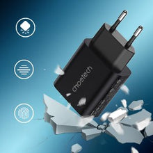 Заредете изображение във визуализатора на галерията – Choetech fast PPS Power Delivery 25W 3A wall charger + USB Type C cable 2m black (PD6003) - TopMag
