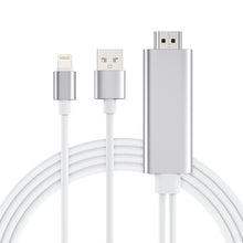 Заредете изображение във визуализатора на галерията – Choetech USB Video Cable Lightning to HDMI Adapter for TV Monitor 1.8m White (LH0020) - TopMag
