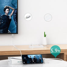 Заредете изображение във визуализатора на галерията – Choetech USB Video Cable Lightning to HDMI Adapter for TV Monitor 1.8m White (LH0020) - TopMag
