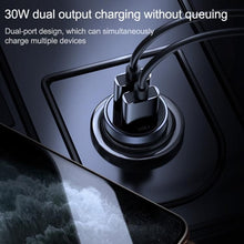 Заредете изображение във визуализатора на галерията – Joyroom C-A09 Mini dual-port QC3.0 Smart fast charge 2x USB 30W Quick Charge, SCP, PD, AFC Black - TopMag
