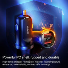 Заредете изображение във визуализатора на галерията – Joyroom C-A09 Mini dual-port QC3.0 Smart fast charge 2x USB 30W Quick Charge, SCP, PD, AFC Black - TopMag
