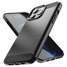 Заредете изображение във визуализатора на галерията – Carbon Case Flexible Cover TPU Case for iPhone 13 Pro black - TopMag
