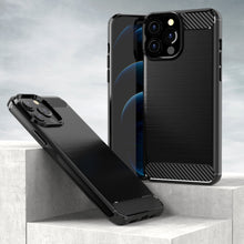 Заредете изображение във визуализатора на галерията – Carbon Case Flexible Cover TPU Case for iPhone 13 Pro black - TopMag
