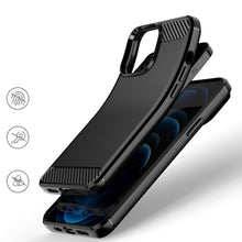 Заредете изображение във визуализатора на галерията – Carbon Case Flexible Cover TPU Case for iPhone 13 Pro black - TopMag
