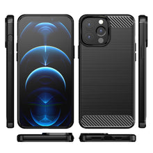 Заредете изображение във визуализатора на галерията – Carbon Case Flexible Cover TPU Case for iPhone 13 Pro black - TopMag
