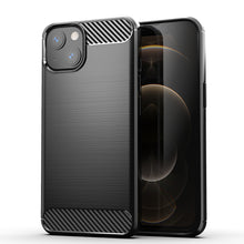 Заредете изображение във визуализатора на галерията – Carbon Case Flexible Cover TPU Case for iPhone 13 mini black - TopMag
