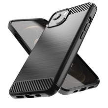 Заредете изображение във визуализатора на галерията – Carbon Case Flexible Cover TPU Case for iPhone 13 mini black - TopMag
