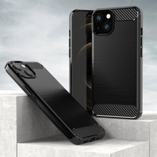 Заредете изображение във визуализатора на галерията – Carbon Case Flexible Cover TPU Case for iPhone 13 mini black - TopMag
