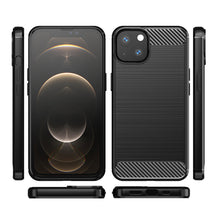 Заредете изображение във визуализатора на галерията – Carbon Case Flexible Cover TPU Case for iPhone 13 mini black - TopMag
