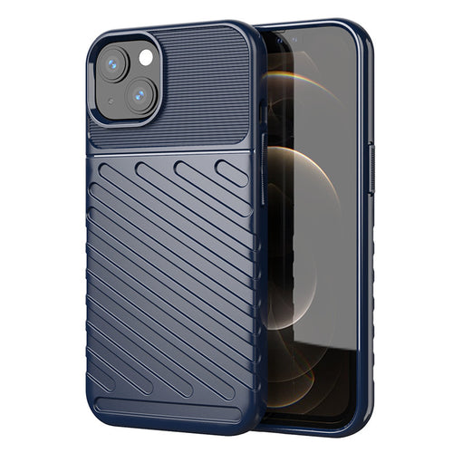 Thunder Case Flexible Tough Rugged Cover TPU Case for iPhone 13 blue - TopMag