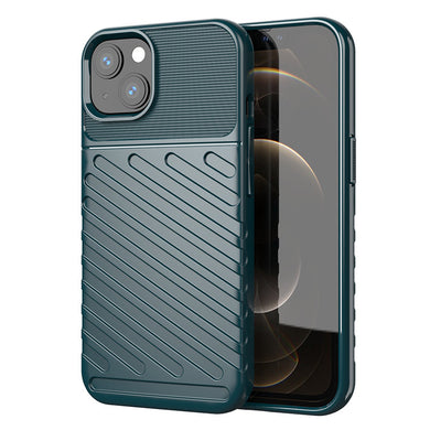 Thunder Case Flexible Tough Rugged Cover TPU Case for iPhone 13 mini green - TopMag