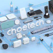 Заредете изображение във визуализатора на галерията – Choetech 15W Magnetic Wireless Charger Kit Qi + 20W Power Delivery Charger (MagSafe Compatible) White (T517-F) - TopMag
