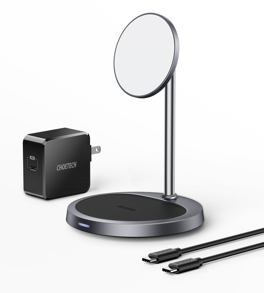 Choetech 2in1 Magnetic Holder Qi Wireless Charger for Magsafe 15W