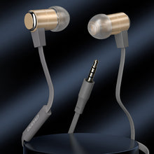 Заредете изображение във визуализатора на галерията – Dudao in-ear headphones headset with remote control and microphone 3.5 mm mini jack gold (X13S) - TopMag
