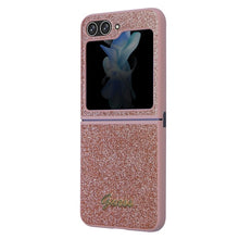 Заредете изображение във визуализатора на галерията – Original Case GUESS - hardcase Glitter Script GUHCZF5HGGSHP for Samsun Galaxy Z Flip 5 Pink
