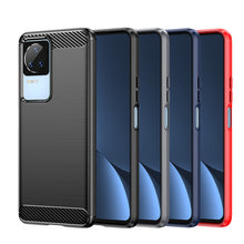 Заредете изображение във визуализатора на галерията – Carbon Case for Xiaomi Poco F4 5G flexible silicone carbon cover black
