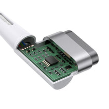 Заредете изображение във визуализатора на галерията – Baseus Zinc angular magnetic power cable for MacBook Power - USB Type C 60W 2m white L-shape (CATXC-W02) - TopMag
