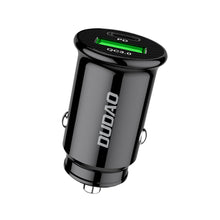 Заредете изображение във визуализатора на галерията – Dudao Fast USB Type C PD / USB Car Charger QC3.0 3A Black (R3PRO) - TopMag
