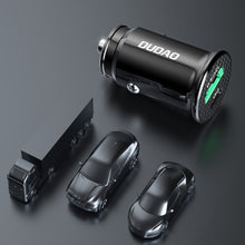 Заредете изображение във визуализатора на галерията – Dudao Fast USB Type C PD / USB Car Charger QC3.0 3A Black (R3PRO) - TopMag

