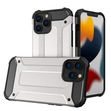 Заредете изображение във визуализатора на галерията – Hybrid Armor Case Tough Rugged Cover for iPhone 13 Pro Max silver - TopMag
