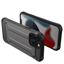 Заредете изображение във визуализатора на галерията – Hybrid Armor Case Tough Rugged Cover for iPhone 13 Pro Max silver - TopMag
