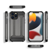 Заредете изображение във визуализатора на галерията – Hybrid Armor Case Tough Rugged Cover for iPhone 13 Pro Max silver - TopMag
