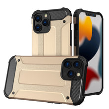 Заредете изображение във визуализатора на галерията – Hybrid Armor Case Tough Rugged Cover for iPhone 13 Pro golden - TopMag
