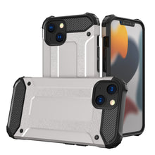 Заредете изображение във визуализатора на галерията – Hybrid Armor Case Tough Rugged Cover for iPhone 13 mini silver - TopMag
