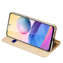 Заредете изображение във визуализатора на галерията – Dux Ducis Skin Pro Bookcase type case for Xiaomi Redmi Note 10 5G / Poco M3 Pro golden - TopMag
