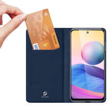Заредете изображение във визуализатора на галерията – Dux Ducis Skin Pro Bookcase type case for Xiaomi Redmi Note 10 5G / Poco M3 Pro blue - TopMag
